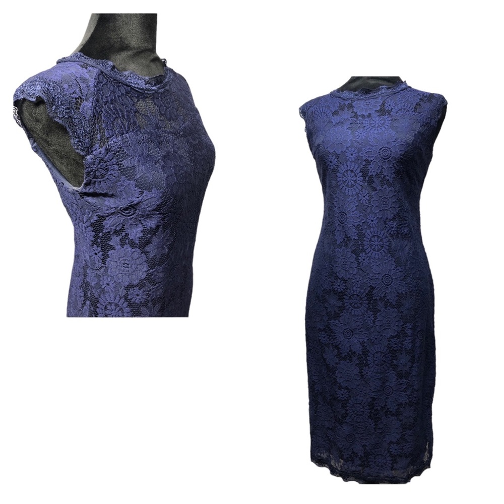 STANZINO dark blue lace dress